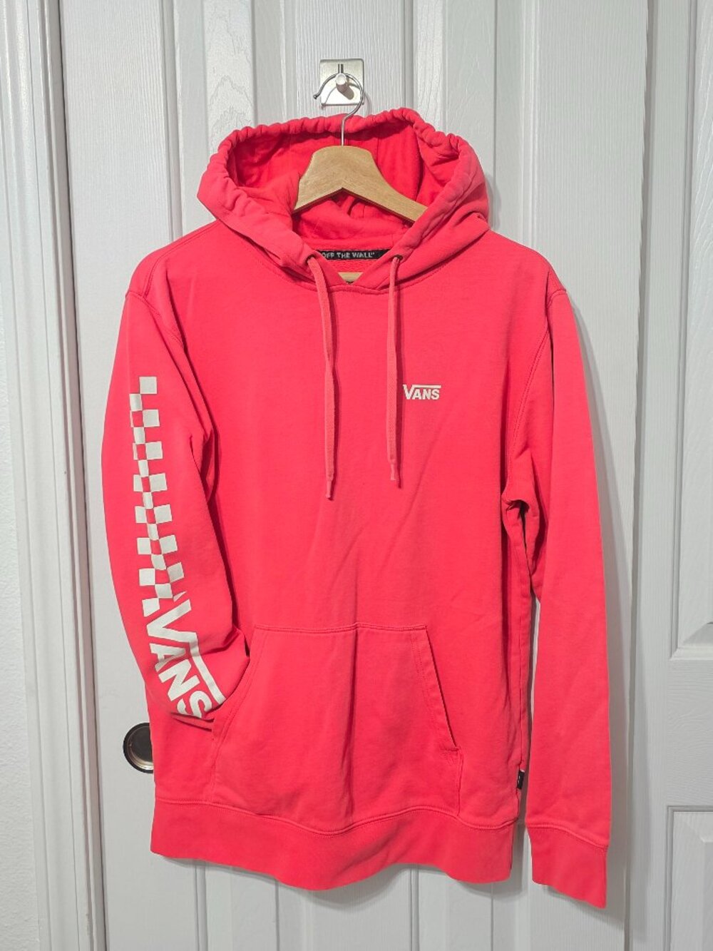 Coral Vans Hoodie Sweatshirt, Small
